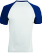 Augusta Sportswear Unisex Wicking Baseball Jersey white/ navy ModelBack