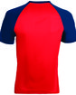 Augusta Sportswear Unisex Wicking Baseball Jersey red/ navy ModelBack