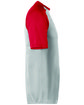 Augusta Sportswear Unisex Wicking Baseball Jersey white/ red ModelSide