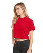Next Level Apparel Ladies' Ideal Crop T-Shirt red ModelSide