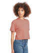 Next Level Apparel Ladies' Ideal Crop T-Shirt desert pink ModelSide