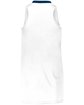 Augusta Sportswear Ladies' Step-Back Basketball Jersey white/ navy ModelBack