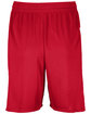 Augusta Sportswear Adult Step-Back Basketball Short red/ white ModelBack