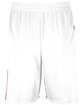 Augusta Sportswear Adult Step-Back Basketball Short white/ red ModelBack