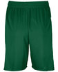 Augusta Sportswear Adult Step-Back Basketball Short dark green/ wht ModelBack