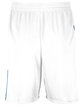 Augusta Sportswear Adult Step-Back Basketball Short white/ royal ModelBack