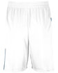 Augusta Sportswear Adult Step-Back Basketball Short white/ navy ModelBack