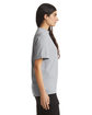 American Apparel Unisex Mockneck Pique T-Shirt heather grey ModelSide