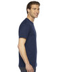 American Apparel Unisex Fine Jersey USA Made T-Shirt navy ModelSide