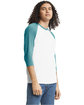 American Apparel Unisex CVC Raglan T-Shirt WHITE/ HTR ARTIC ModelSide