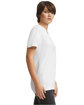 American Apparel Unisex CVC V-Neck T-Shirt white ModelSide