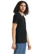 American Apparel Unisex CVC V-Neck T-Shirt BLACK ModelSide