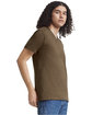 American Apparel Unisex CVC V-Neck T-Shirt heather army ModelSide