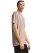 American Apparel Unisex CVC V-Neck T-Shirt heather blush ModelSide
