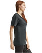 American Apparel Unisex CVC V-Neck T-Shirt heather charcoal ModelSide