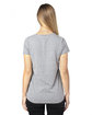 Threadfast Apparel Ladies' Ultimate V-Neck T-Shirt HEATHER GREY ModelBack