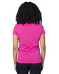 Threadfast Apparel Ladies' Ultimate V-Neck T-Shirt HOT PINK ModelBack