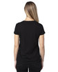 Threadfast Apparel Ladies' Ultimate V-Neck T-Shirt BLACK ModelBack