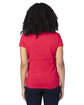 Threadfast Apparel Ladies' Ultimate V-Neck T-Shirt RED ModelBack