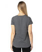 Threadfast Apparel Ladies' Ultimate V-Neck T-Shirt CHARCOAL HEATHER ModelBack