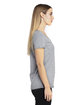 Threadfast Apparel Ladies' Ultimate V-Neck T-Shirt HEATHER GREY ModelSide