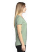 Threadfast Apparel Ladies' Ultimate V-Neck T-Shirt ARMY HEATHER ModelSide