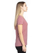Threadfast Apparel Ladies' Ultimate V-Neck T-Shirt MAROON HEATHER ModelSide