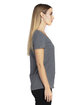Threadfast Apparel Ladies' Ultimate V-Neck T-Shirt CHARCOAL HEATHER ModelSide
