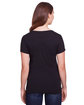 Threadfast Apparel Ladies' Triblend Short-Sleeve T-Shirt SOLID BLK TRBLND ModelBack