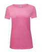 Threadfast Apparel Ladies' Triblend Short-Sleeve T-Shirt neon pink tribld OFFront