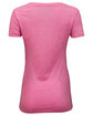 Threadfast Apparel Ladies' Triblend Short-Sleeve T-Shirt neon pink tribld OFBack