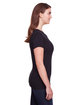 Threadfast Apparel Ladies' Triblend Short-Sleeve T-Shirt SOLID BLK TRBLND ModelSide