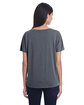 Threadfast Apparel Ladies' Triblend Fleck Short-Sleeve V-Neck T-Shirt charcoal fleck ModelBack