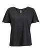 Threadfast Apparel Ladies' Triblend Fleck Short-Sleeve V-Neck T-Shirt black fleck OFFront