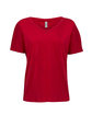 Threadfast Apparel Ladies' Triblend Fleck Short-Sleeve V-Neck T-Shirt red fleck OFFront