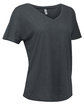 Threadfast Apparel Ladies' Triblend Fleck Short-Sleeve V-Neck T-Shirt CHARCOAL FLECK OFQrt