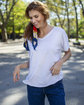 Threadfast Apparel Ladies' Triblend Fleck Short-Sleeve V-Neck T-Shirt  Lifestyle