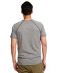 Next Level Apparel Men's Mock Twist Short-Sleeve Raglan T-Shirt heather gray ModelBack