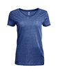 Threadfast Apparel Ladies' Vintage Dye Short-Sleeve V-Neck T-Shirt vintage navy OFFront