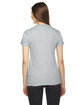 American Apparel Ladies' Fine Jersey USA Made Short-Sleeve T-Shirt HEATHER GREY ModelBack