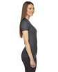 American Apparel Ladies' Fine Jersey USA Made Short-Sleeve T-Shirt ASPHALT ModelSide
