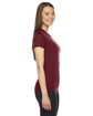 American Apparel Ladies' Fine Jersey Short-Sleeve T-Shirt CRANBERRY ModelSide
