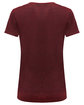 Threadfast Apparel Ladies' Cross Dye Short-Sleeve V-Neck T-Shirt black cherry OFBack