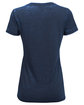 Threadfast Apparel Ladies' Cross Dye Short-Sleeve V-Neck T-Shirt electric blue OFBack