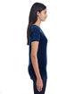 Threadfast Apparel Ladies' Cross Dye Short-Sleeve V-Neck T-Shirt electric blue ModelSide