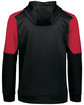 Holloway Unisex Momentum Team Hooded Sweatshirt black/ scarlet ModelBack