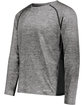 Holloway Men's Electrify Coolcore Long Sleeve T-Shirt black heather ModelQrt