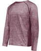 Holloway Men's Electrify Coolcore Long Sleeve T-Shirt maroon heather ModelQrt