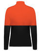 Holloway Ladies' Momentum Team Quarter-Zip Knit black/ orange ModelBack