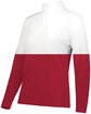 Holloway Ladies' Momentum Team Quarter-Zip Knit scarlet/ white ModelQrt